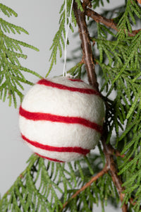 Handmade Felt Holiday Ornament in Heart