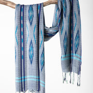 Ikat Patterned Lightweight Scarf