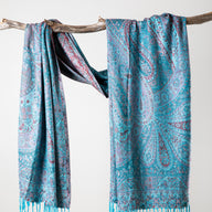 Kani Inspired Reversible Fringe Shawl