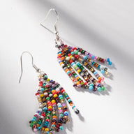 Lucia Tz'utujil Beaded Dangle Earrings