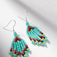 Lucia Tz'utujil Beaded Dangle Earrings