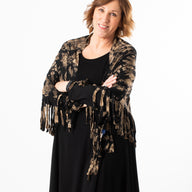 Magic Mudmee Tie Dye Fringe Shawl
