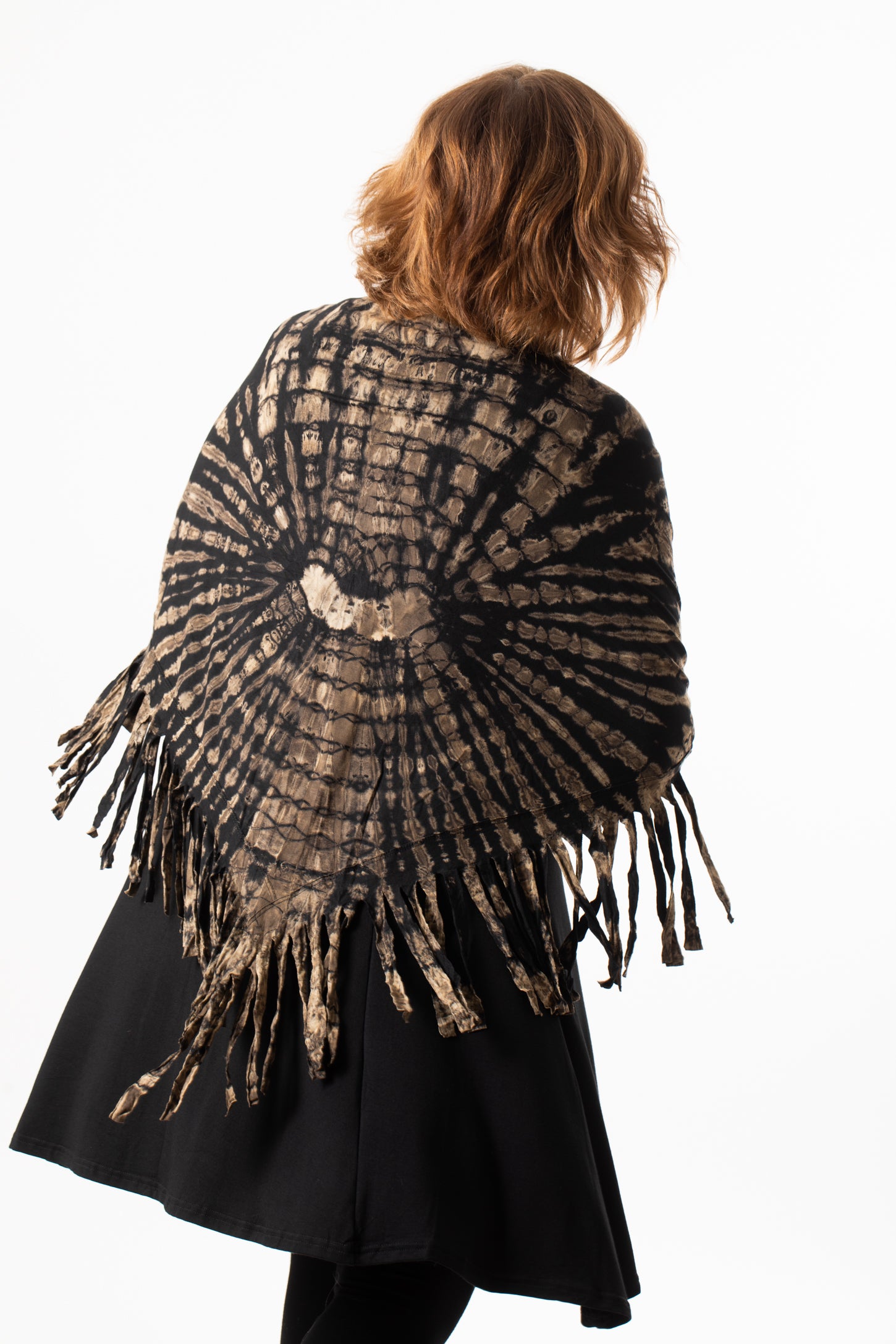 Magic Mudmee Tie Dye Fringe Shawl
