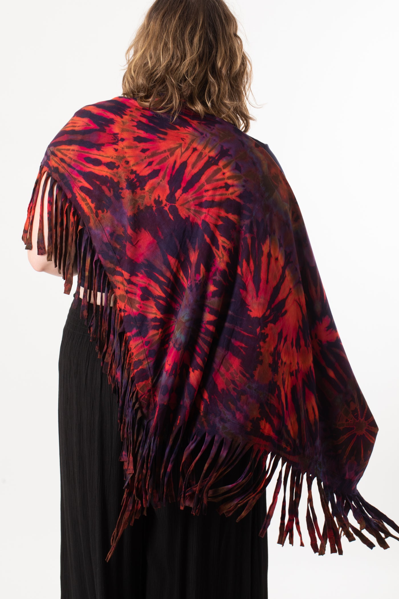 Magic Mudmee Tie Dye Fringe Shawl