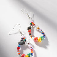 Mara Tz'utujil Beaded Loop Earrings