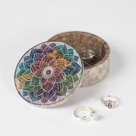 Multicolor Mandala Soapstone Box
