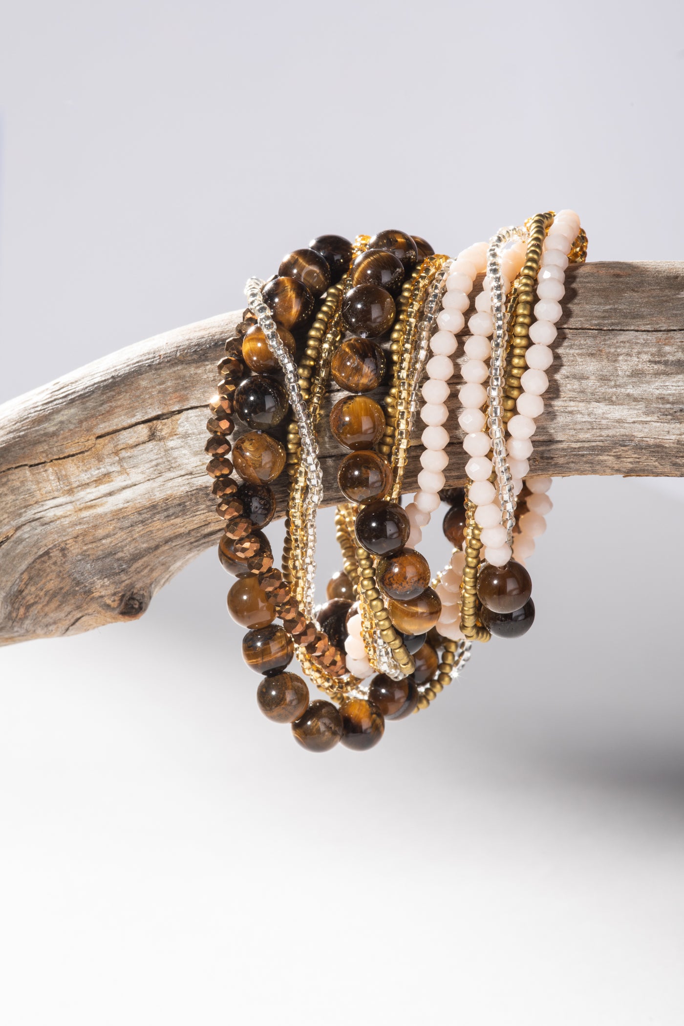 Tiger Eye Wire Wrap Magnetite Magnetic Necklace