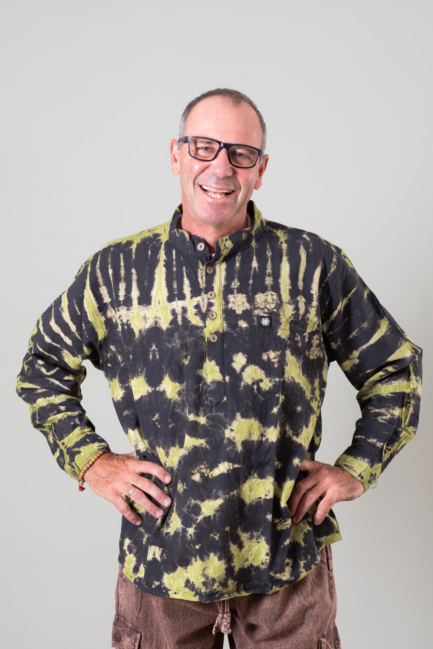 Nalu Tie Dye Nehru Collar Shirt