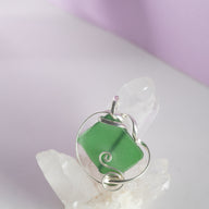 Ornate Wrapped Seaglass Pendant