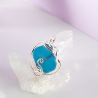 Ornate Wrapped Seaglass Pendant