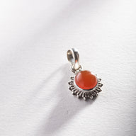 Padme Petit Round Gemstone Pendant