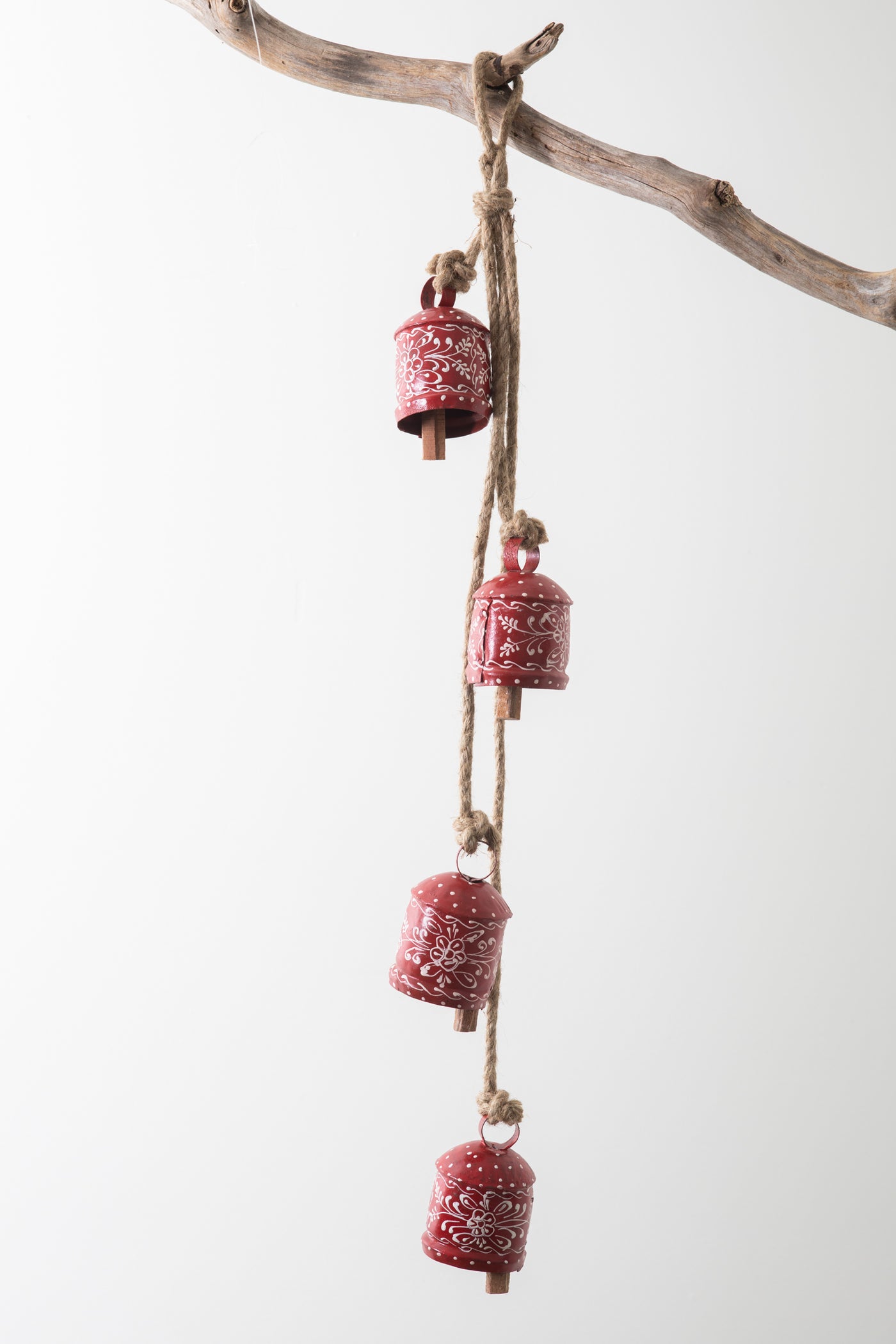 Painted Iron String of Bells