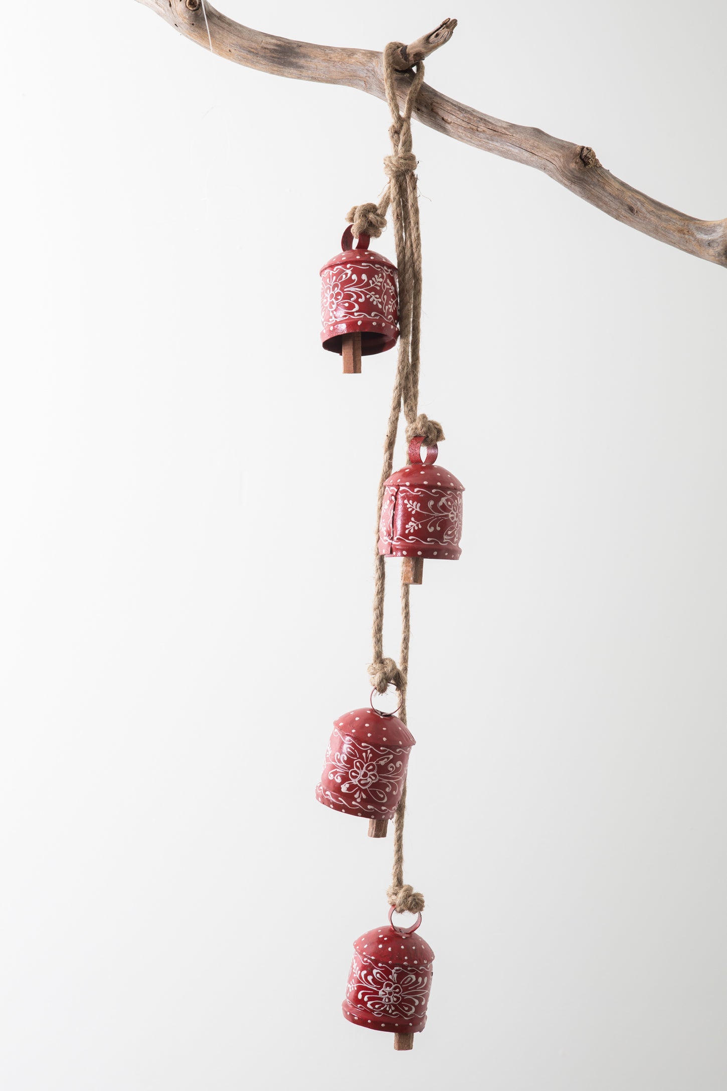 Painted Iron String of Bells
