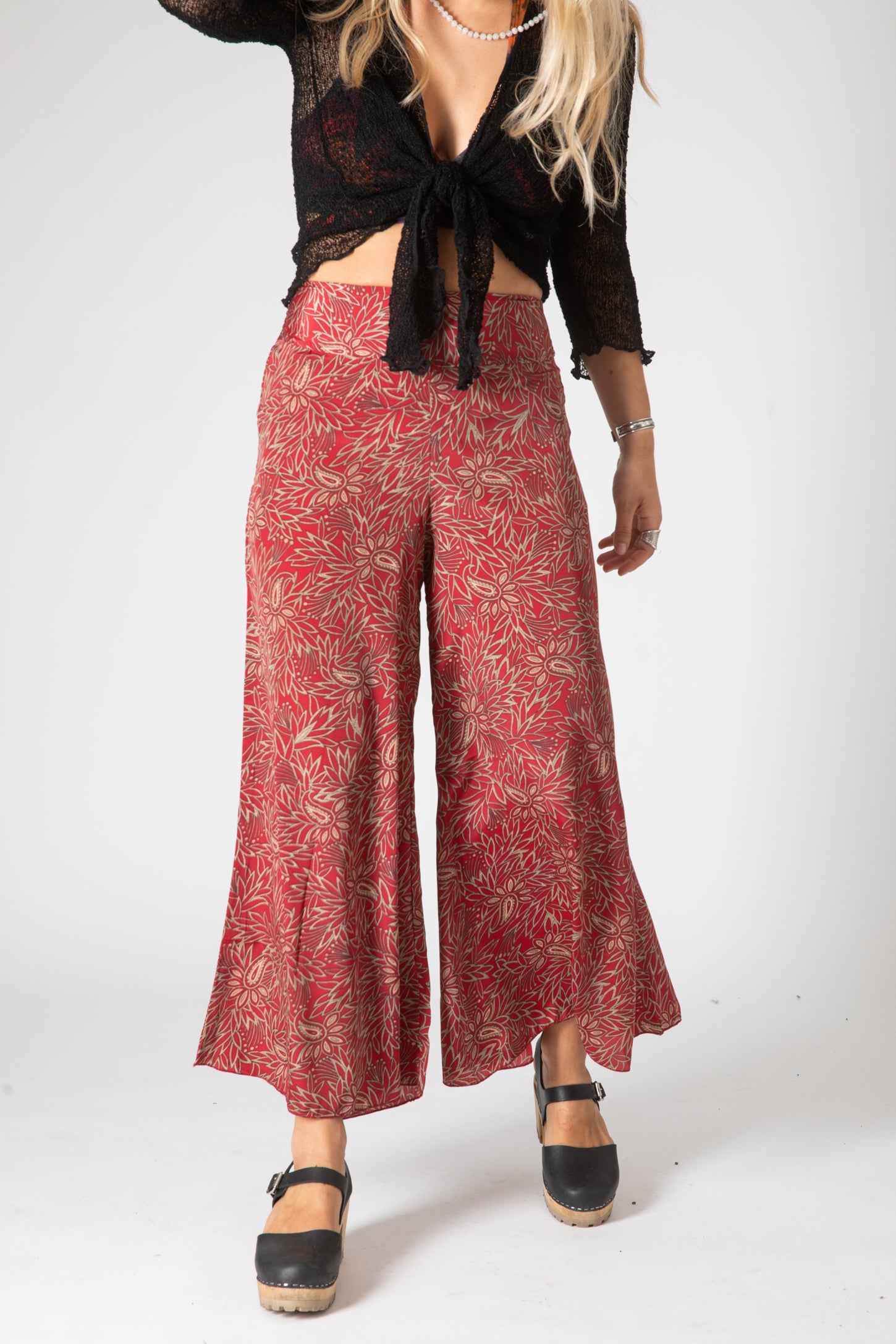 Missoni Patterned Knit Flared Trousers In Black Multicolor  Lyst
