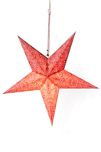 Paper star lantern in alia  - maroon