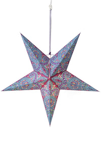 Paper star lantern in alia  - purple