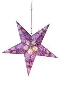 Paper star lantern in cyclone purple