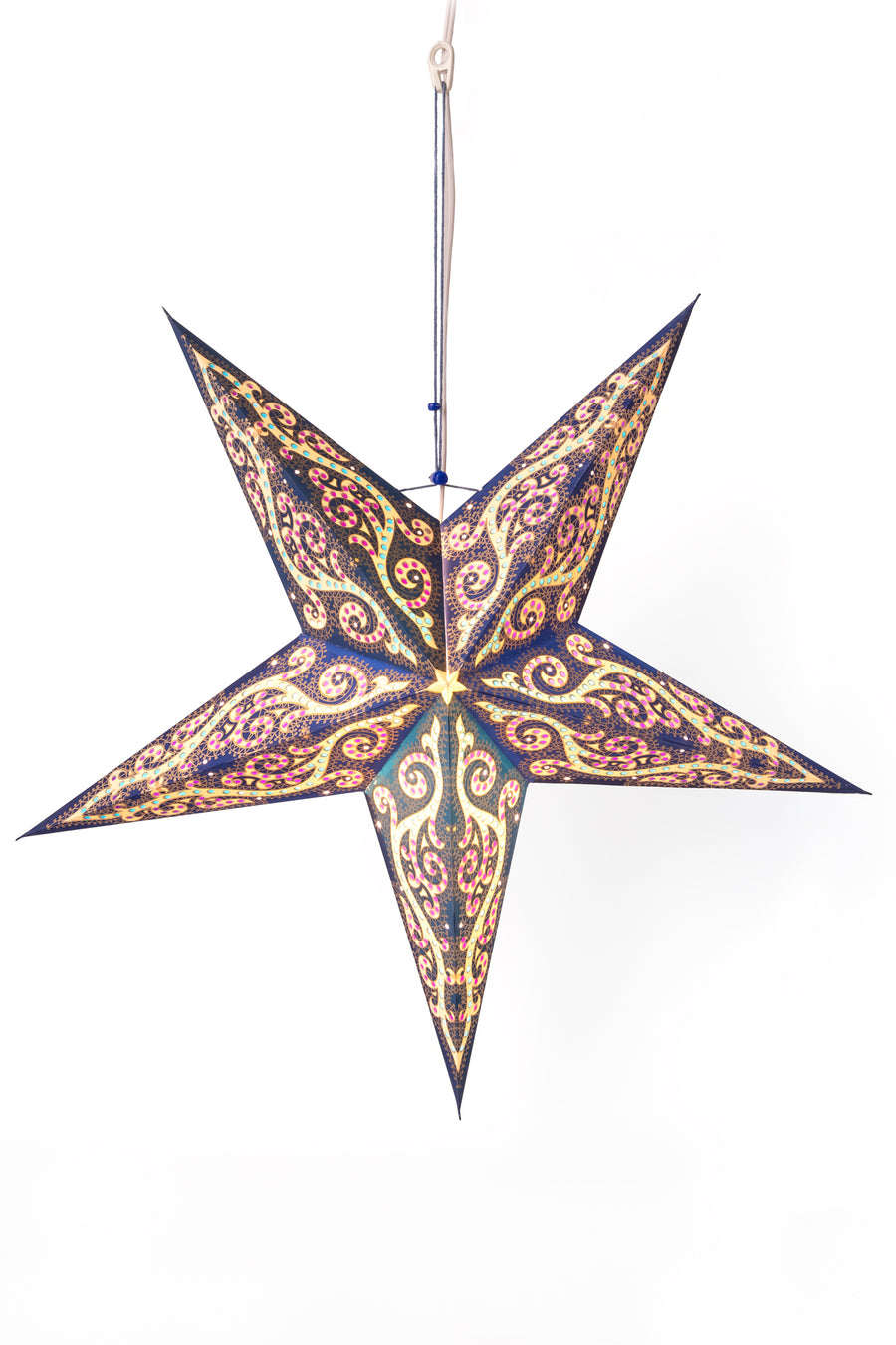 Paper star lantern in hella  - blue. Light kit sold separately.