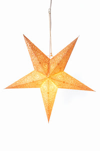 Paper star lantern in hella - silver copper glitter 