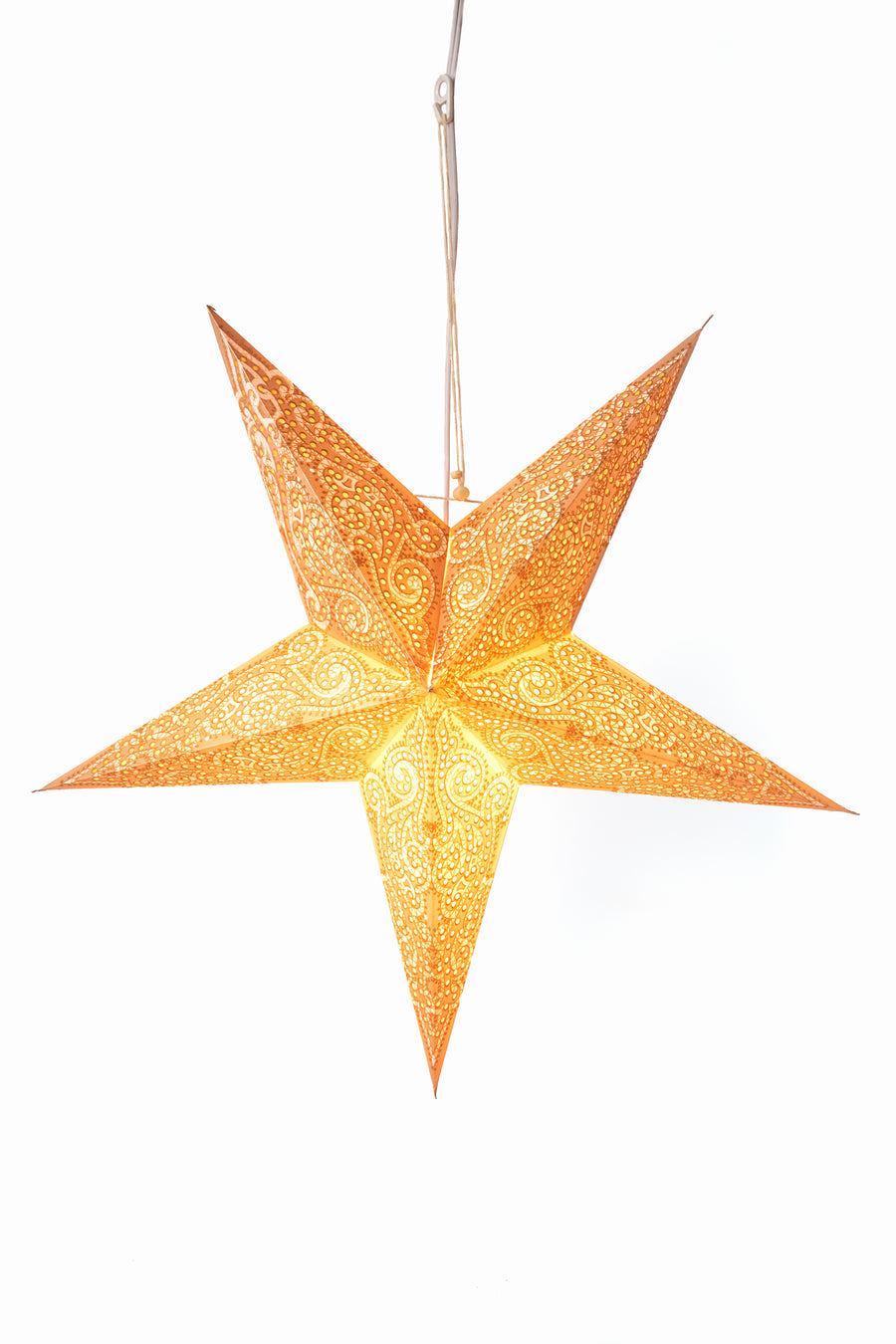Paper star lantern in hella - silver copper glitter. Light kit sold separately.