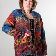 Pari Buta Fringe Shawl Cardigan