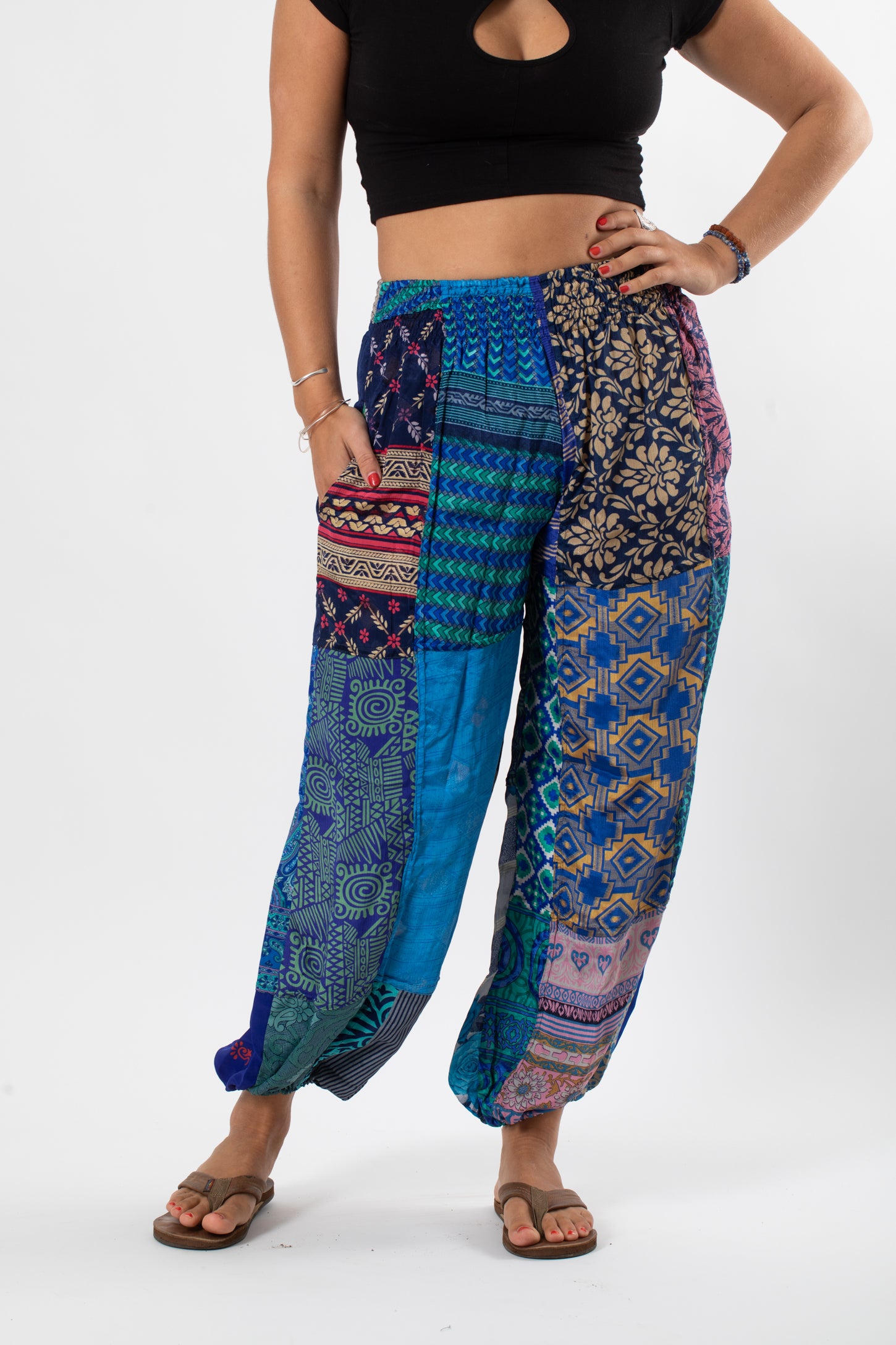Patchwork Paravi Harem Pants