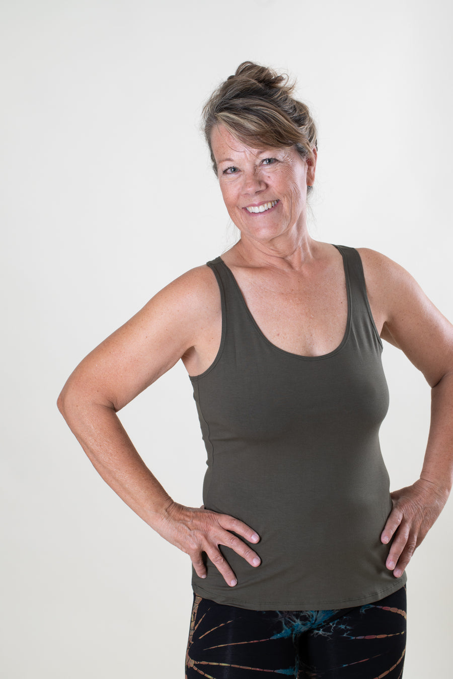 Racerback Tank Top with Chakra Print