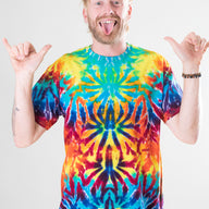 Rainbow Chakra Crackle Tie Dye T-Shirt