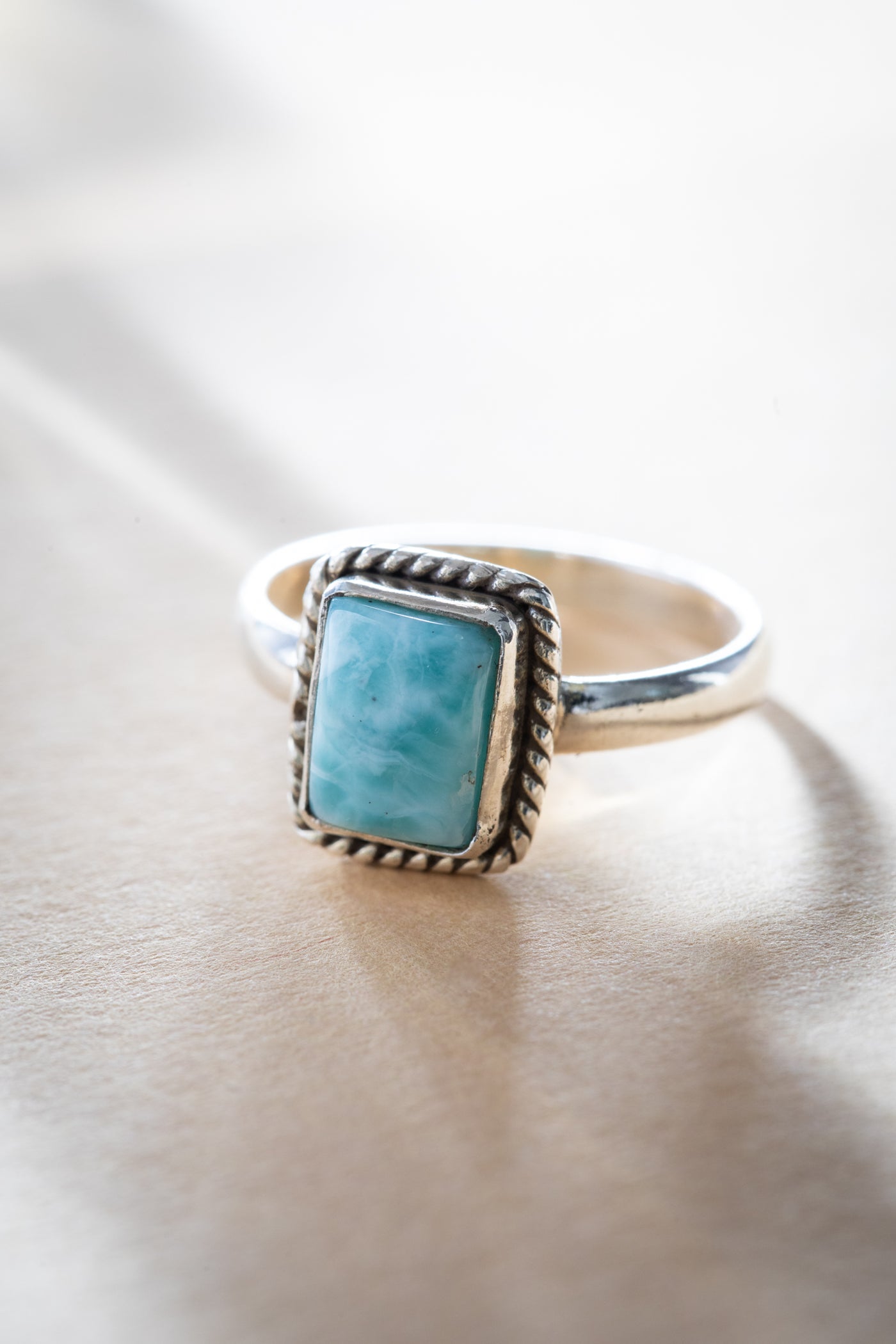 Rectangle Gemstone Ring