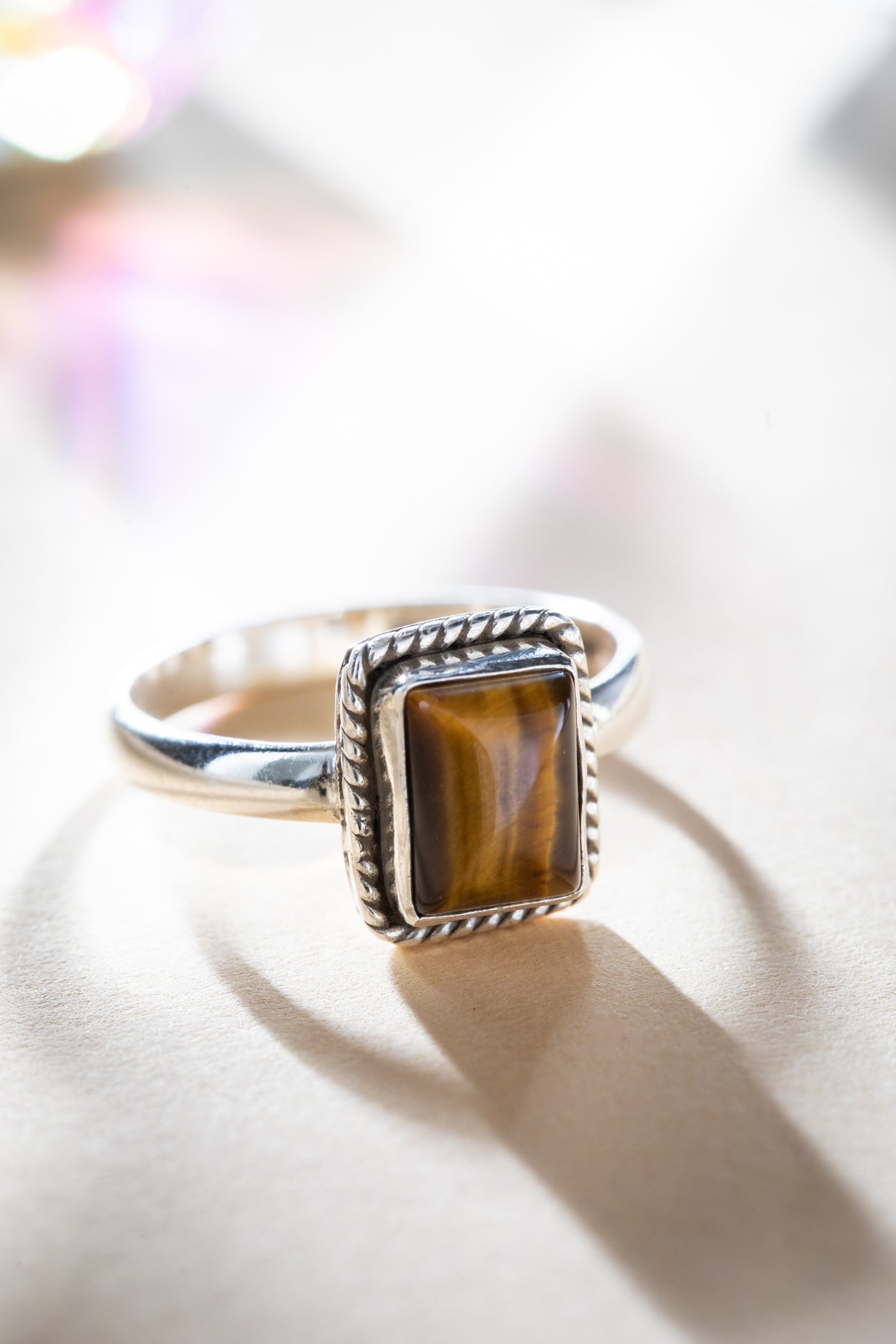 Rectangle Gemstone Ring