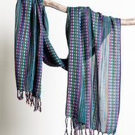 Retro Dot Stripe Fringe Scarf