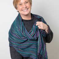 Retro Dot Stripe Fringe Scarf