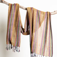 Retro Dot Stripe Fringe Scarf