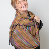 Retro Dot Stripe Fringe Scarf