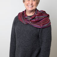 Retro Dot Stripe Fringe Scarf