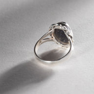 Rudra Blue Goldstone Ring