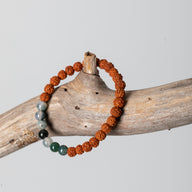 Zen Beaded Gemstone Rudraksha Bracelet
