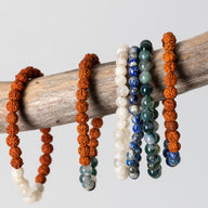 Zen Beaded Gemstone Rudraksha Bracelet