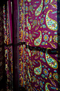 Sari inspired floral curtains in purple