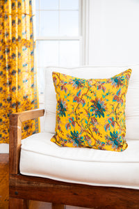 Sari Inspired Floral Pillow Cover
