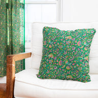 Sari Inspired Floral Pillow Cover