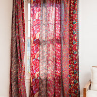 Sari Inspired Mixed Floral Curtain Panel