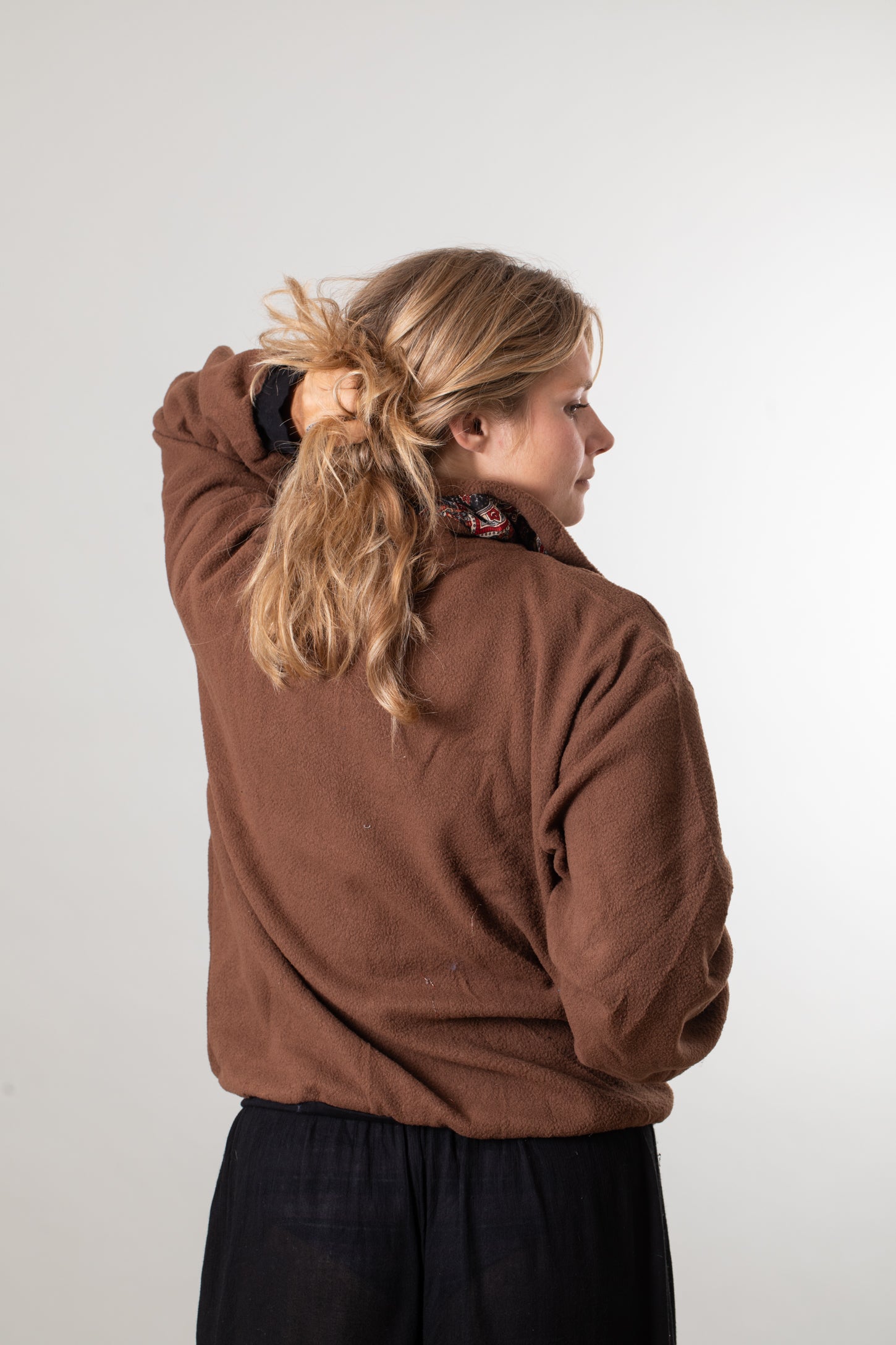 【oan】Nylon Patch Fleece Zip Up A90 Half-Zip Hoodie – Senchi Designs
