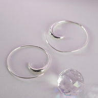Spiral Wave Sterling Infinity Earrings