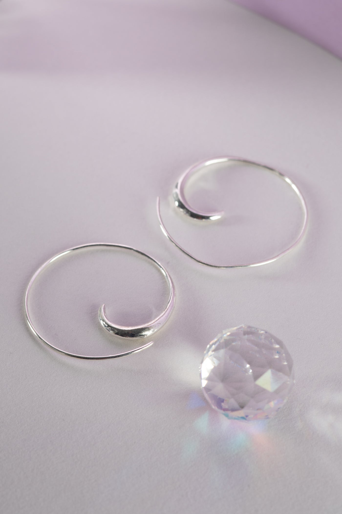 Spiral Wave Sterling Infinity Earrings