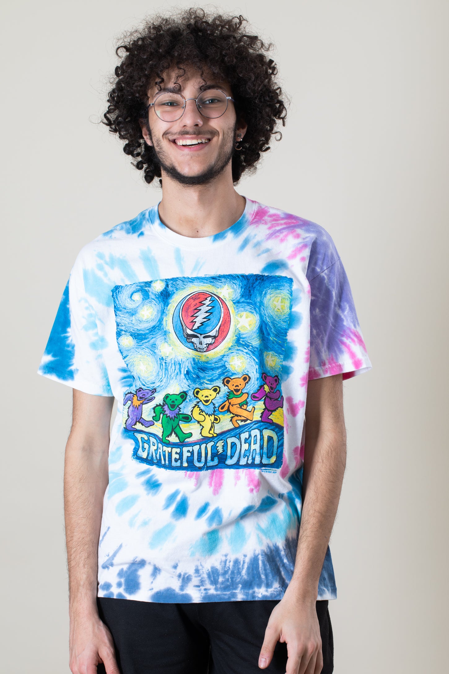 Starry Bears Tie Dye Grateful Dead T-Shirt
