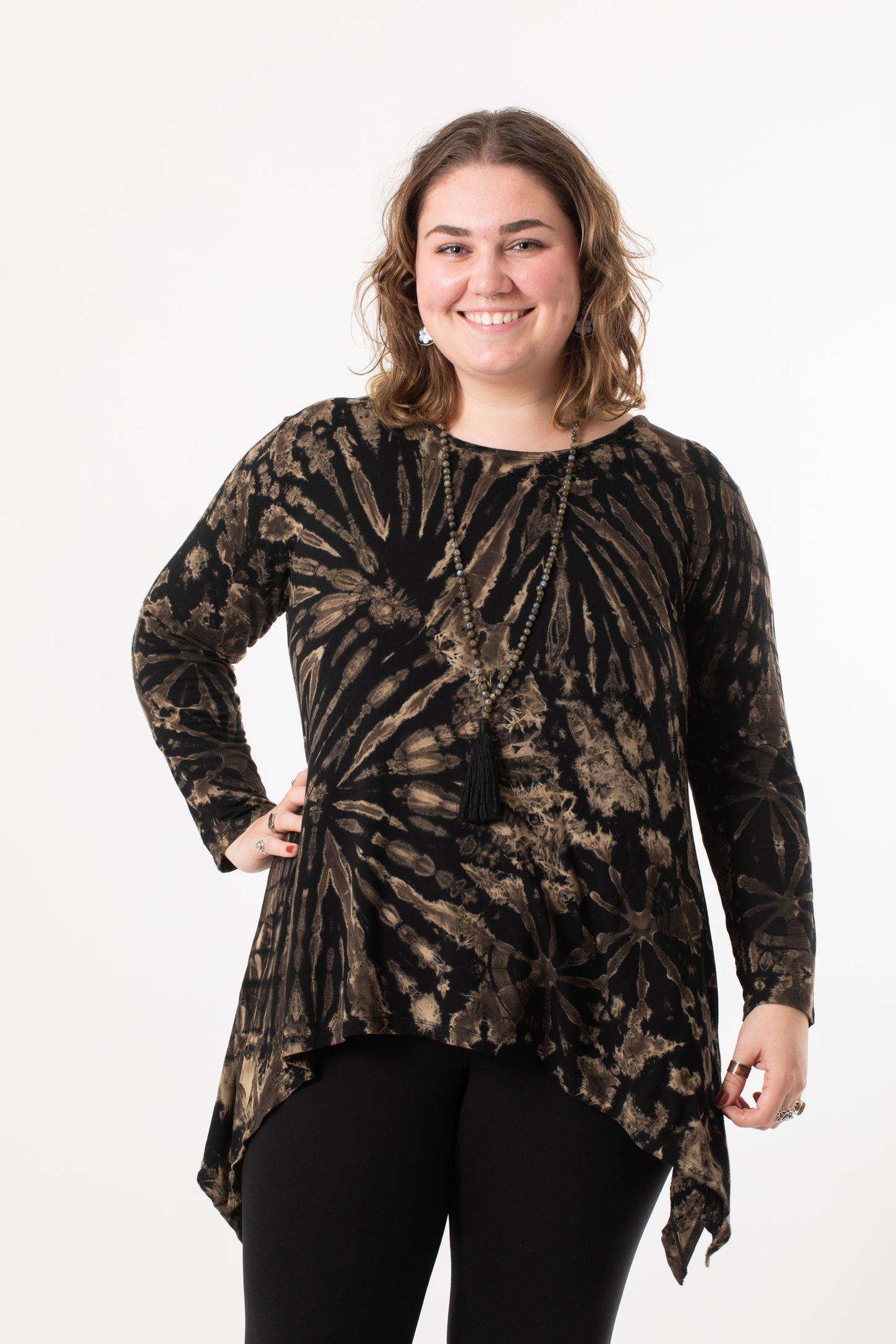 Tie dye tunic tops top