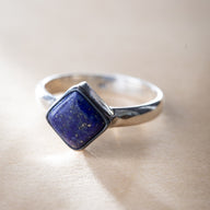Sterling Diamond Gem Ring