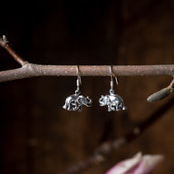 Sterling Elephant Earrings