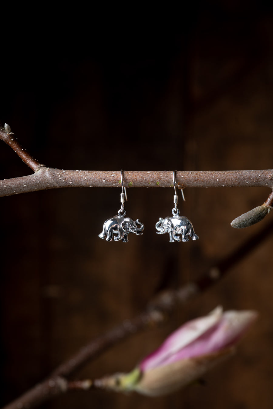 Sterling Elephant Earrings